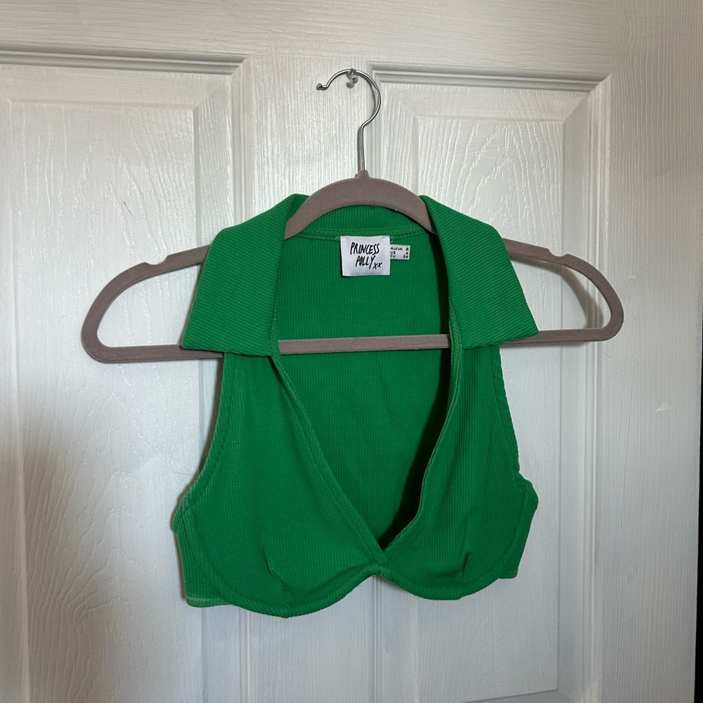 Princess Polly green underwire collar top - Picture 4 of 9